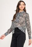 Sheer Zebra Blouse