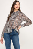 Sheer Zebra Blouse