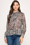 Sheer Zebra Blouse