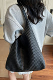 Weave Faux leather hobo