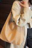 Weave Faux leather hobo