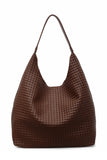 Weave Faux leather hobo