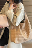 Weave Faux leather hobo