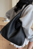 Weave Faux leather hobo