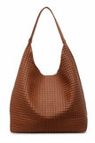 Weave Faux leather hobo