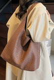 Weave Faux leather hobo
