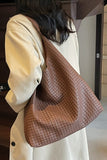 Weave Faux leather hobo