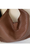 Weave Faux leather hobo