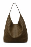 Weave Faux leather hobo
