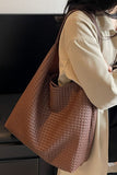 Weave Faux leather hobo