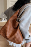 Weave Faux leather hobo