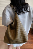 Weave Faux leather hobo