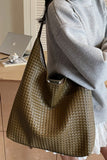 Weave Faux leather hobo