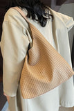 Weave Faux leather hobo