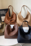 Weave Faux leather hobo