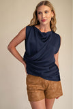 Draped Neck Top