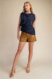 Draped Neck Top