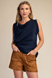 Draped Neck Top