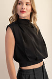 High Neck Zip back