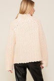 Chunky Textured Mock Neck Sweater