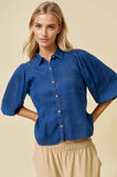 Puff Sleeve Tencel Top