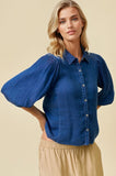Puff Sleeve Tencel Top