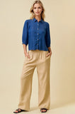 Puff Sleeve Tencel Top