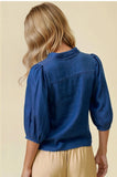 Puff Sleeve Tencel Top