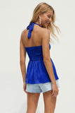 Silky Beaded Halter Top