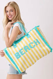 Striped Terry Beach Tote