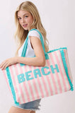Striped Terry Beach Tote