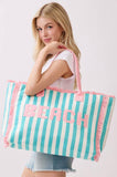 Striped Terry Beach Tote