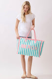 Striped Terry Beach Tote