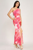 Watercolor One Shoulder Dress