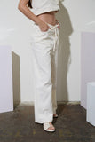 Drawstring Denim Pants