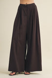 Wide-leg High-rise Pleated Trousers