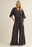 Wide-leg High-rise Pleated Trousers