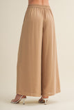 Wide-leg Fluid Drape Pleated Trousers