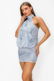 High Neck MIni Dress