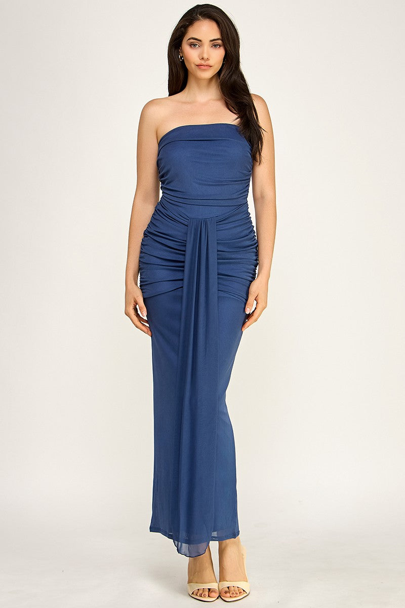 jersey tube maxi dress Black Stretch Cotton Jersey Bandeau Maxi Dress