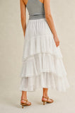 Whiter Tiered Skirt
