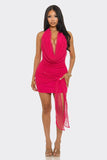 Cowl Neck MIni Dress