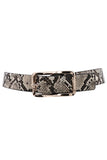 Twist Rectangle Buckle Faux Leather Belt