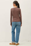 Classic Round Neck Long Sleeve Knit Top