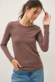 Classic Round Neck Long Sleeve Knit Top