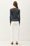 Classic Round Neck Long Sleeve Knit Top