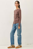 Classic Round Neck Long Sleeve Knit Top