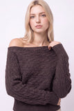 Off-the shoulder knit
