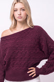 Off-the shoulder knit
