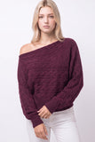 Off-the shoulder knit